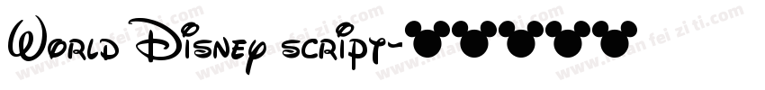 World Disney script字体转换